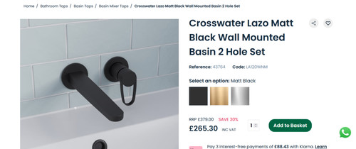 Crosswater lazo matt - crosswater,