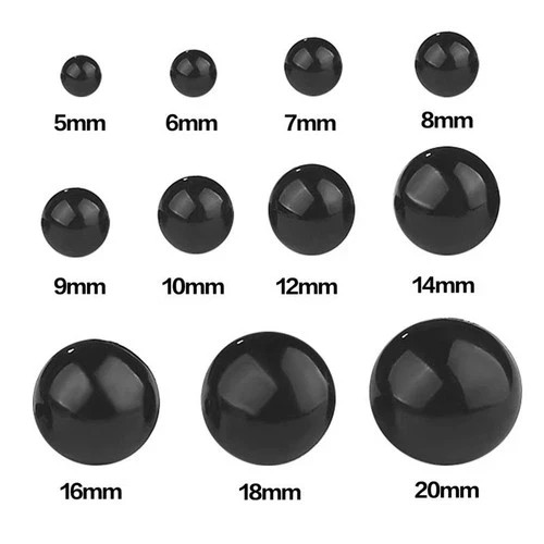 Solid black teddy eyes safety - black,
