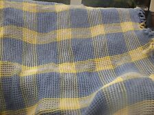 437) Honey Comb Welsh Wool Blanket