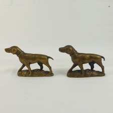 2x Vintage Cast Brass Bronze