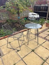 Garden Bistro Set Outdoor Patio Metal 2 Stackable Chairs & Table