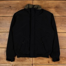 Cabela's Outdoor Workwear Jacket M Mens 00s Vintage Black Nylon Full Zip Pockets