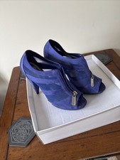 Topshop Ladies Blue Suede and