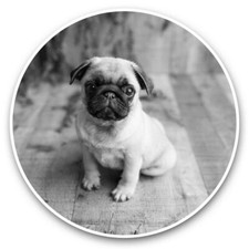 2 x Vinyl Stickers 7.5cm (bw)
