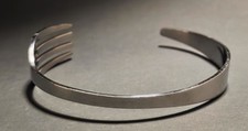 Silver-tone fork cuff