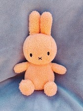Orange Terry Soft Fabric Miffy Comforter Soft toy plush. Bon Bon Toys. 23cm