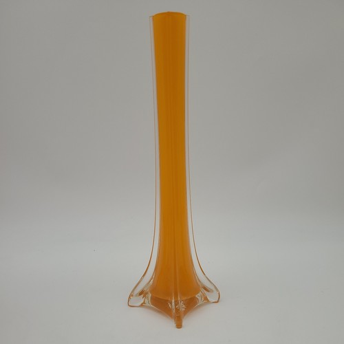 Tall art glass orange - tall, clear