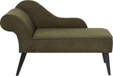 Olive Green Fabric Chaise