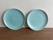 2 Vintage Poole Pottery Twintone Seagull And Ice Green 7” Side Plates