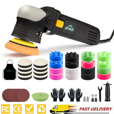 Dual Action Mini Car Polisher Buffer Sander DA Orbital Polishing Machine 3" Pads
