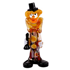 Murano Italian Clown Art Glass Figurine Original Venetian h21cm c1960s