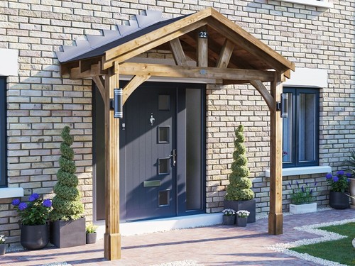 Wooden porch canopy 1 5m - 3m, 1.5m