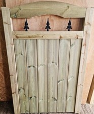 Wooden Garden Dome Gate Pedestrian Gate Wooden Pressure Treated 3ft 90cm