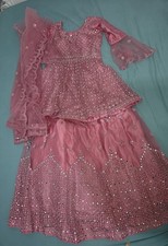 Eid or Party Outfit For Girls+Womens,Lehnga With Mirror & Taar Work