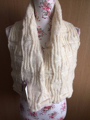 Hand knitted gridlock scarf - gridlock,