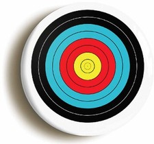 ARCHERY TARGET BADGE BUTTON