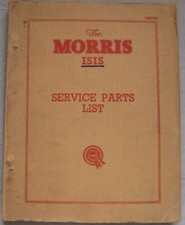 1956 Morris Isis Service Parts List Publication Number AKD594
