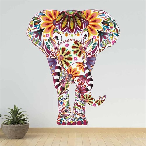 Floral elephant vinyl - floral,