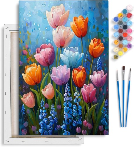 Framed flowers paint - paint, by