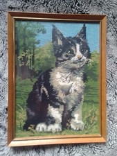 Cat Tapestry Wood Framed Wall
