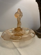 Walther & Sohne Art Deco Moulded Glass Bowl with Lucretia Frog 1930s