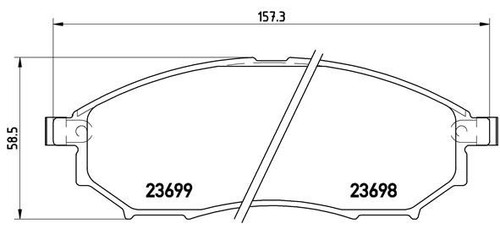 Brembo front brake pad - brake, set