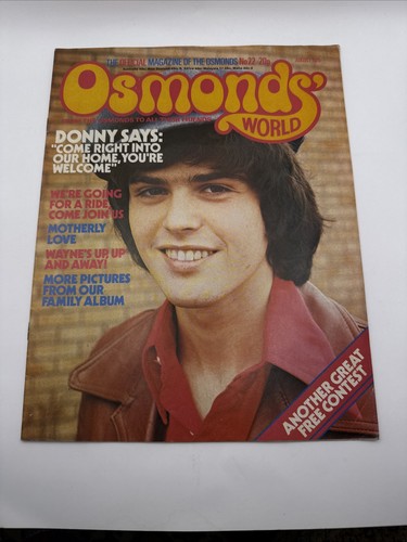Osmonds world magazine issue - osmonds,