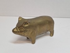 Vintage Brass Rattle Pig - For