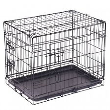 NEW! 24" Folding Metal Dog Cage Puppy Transport Crate Pet Carrier