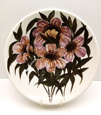 Jersey Pottery Large 25cm Decorative Bowl /  Plate Floral Design