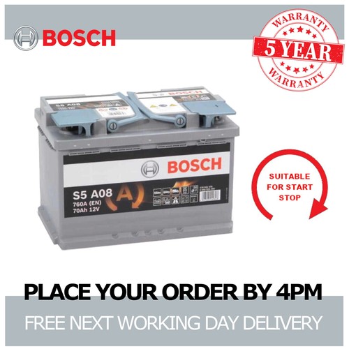 Bosch s5a08 car battery - battery, 12v