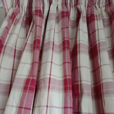 Lovely pair of woven highland check curtains~by Laura Ashley~Beautiful~