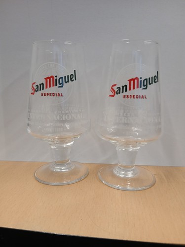 San miguel half pint glasses - san,
