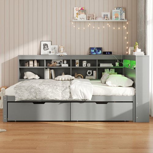 4ft6 double grey daybed - 4ft6,