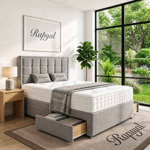 Plush divan bed - bed, with