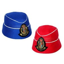 Flight Attendant Air Hostess Stewardess Hat Sailors Hat Navy Sailor Hat Red/Blue