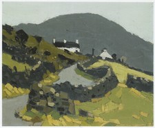 Near Waunfawr Kyffin Williams Snowdonia Wales print in 11 x 14 mount