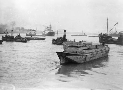 Barges and tug - on, the