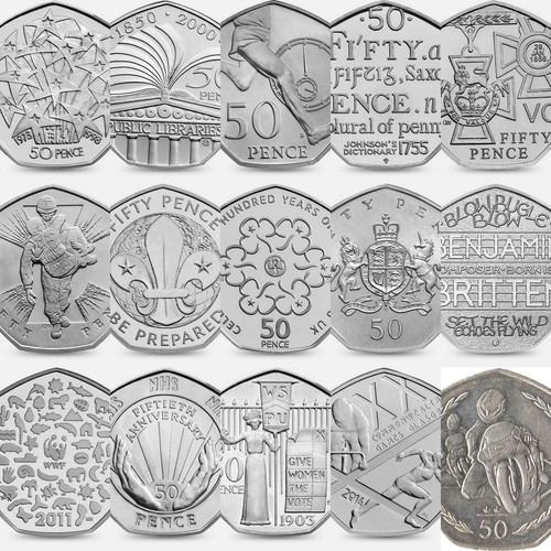 50p commemorative coins coin - 50p,