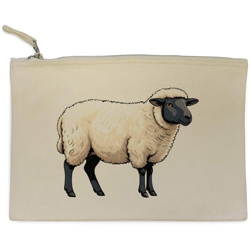 Suffolk sheep canvas zip - sheep',