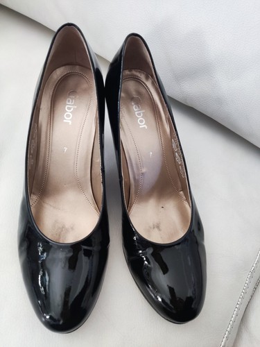 Gabor black patent red - red, soles