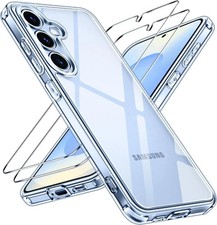 Case For Samsung Galaxy S25 FE Clear Shockproof Gel Phone Cover & Tempered Glass