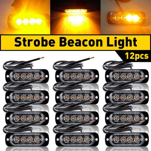Amber 4led strobe lights bar - lights,