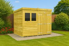 Total Sheds Pent Shed With Windows Pressure Treated Tanalised Shed Fast & Free
