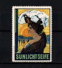 GERMANY SUNLIGHT SOAP Poster Stamp Cinderella Vignette Reklamemarke 