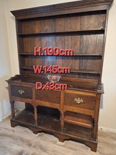Vintage solid Oak Queen Anne Style Dresser
