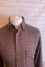 Brioni Shirt Brown Check 16"