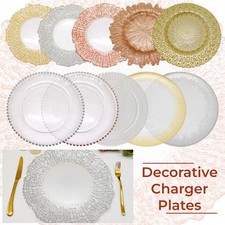 13" Glass Charger Plates
