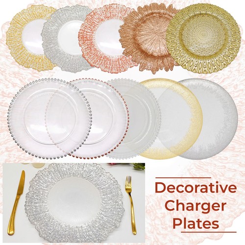 Glass charger plates - 13",