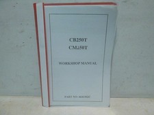 Honda CB250T CM250T Workshop Manual 1977 Model Reprint Version Part 6641302C